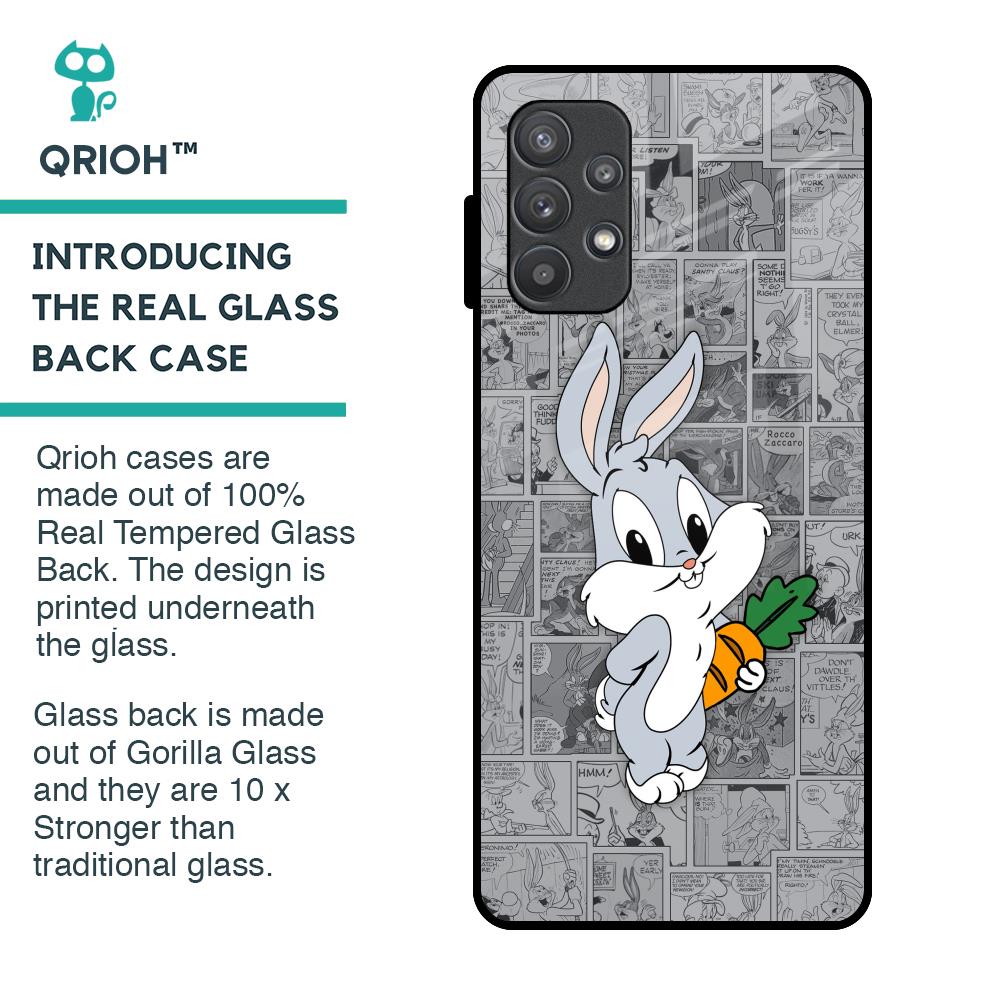 Cute Baby Bunny Glass Case for Samsung Galaxy A72