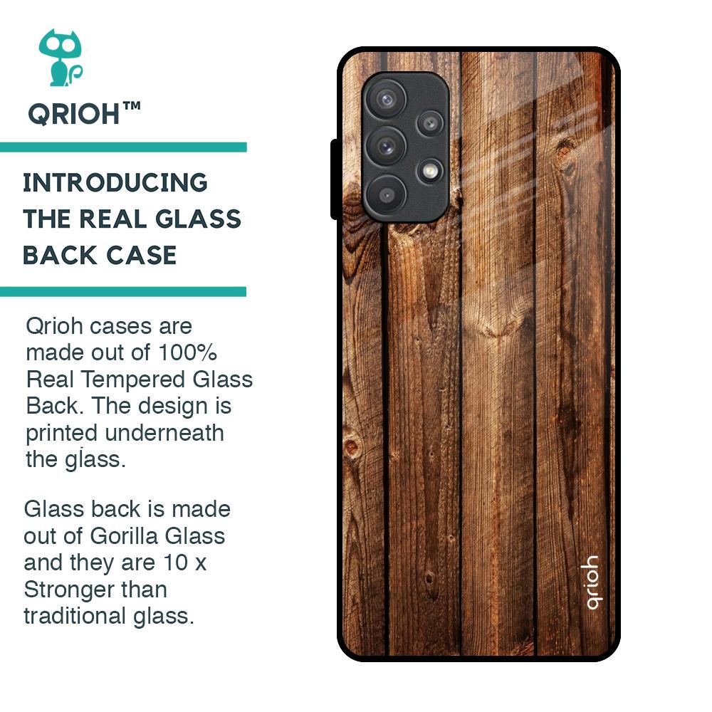 Timber Printed Glass Case for Samsung Galaxy A72