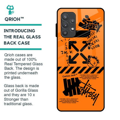 Anti Social Club Glass Case for Samsung Galaxy A72