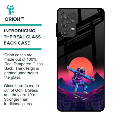 Retro Astronaut Glass Case for Samsung Galaxy A72