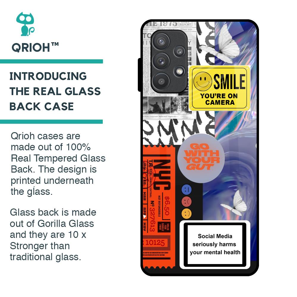 Smile for Camera Glass Case for Samsung Galaxy A72