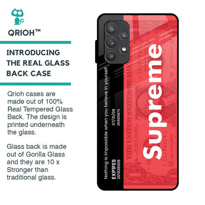 Supreme Ticket Glass Case for Samsung Galaxy A72