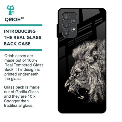 Brave Lion Glass Case for Samsung Galaxy A72