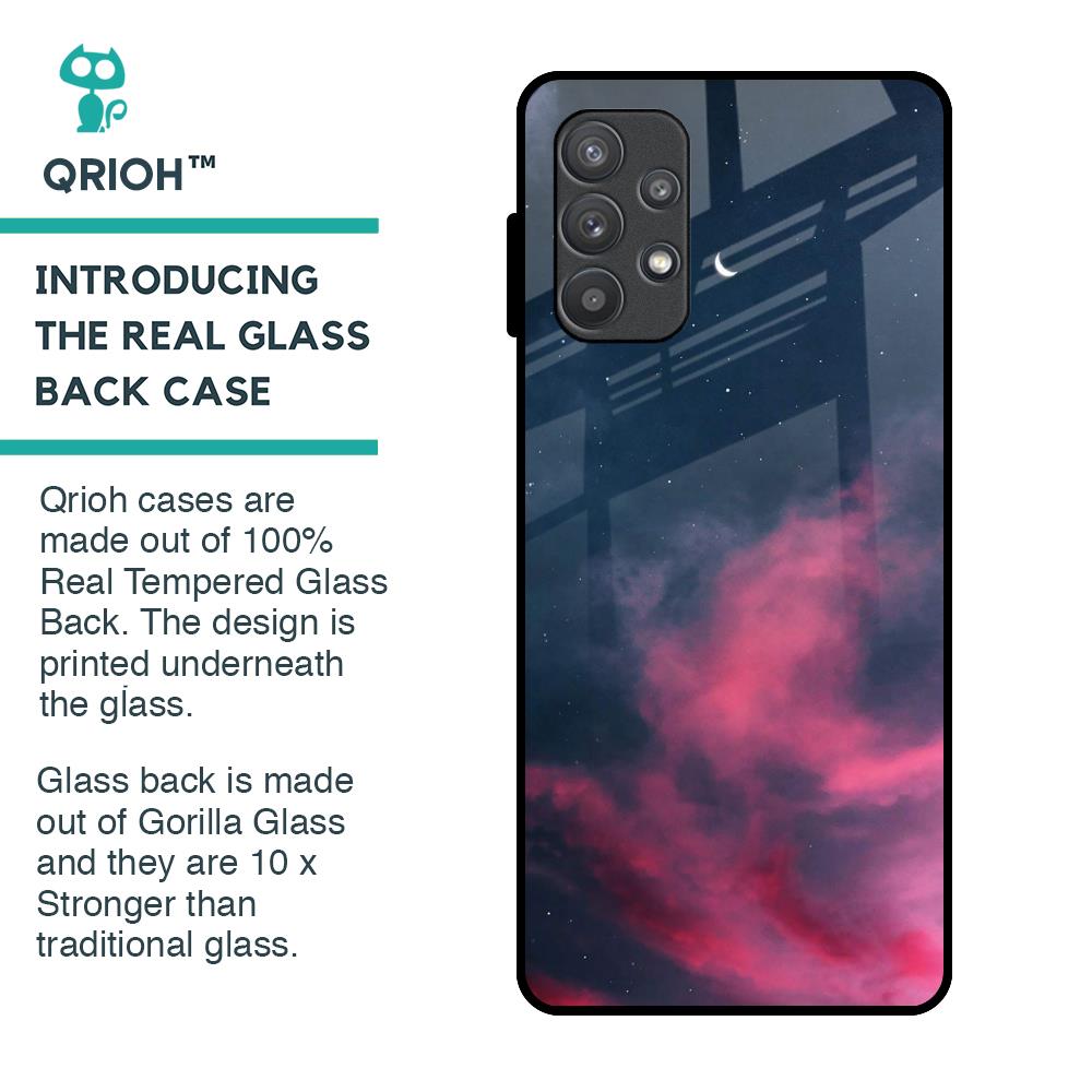Moon Night Glass Case For Samsung Galaxy A72