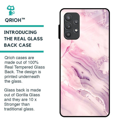 Diamond Pink Gradient Glass Case For Samsung Galaxy A72