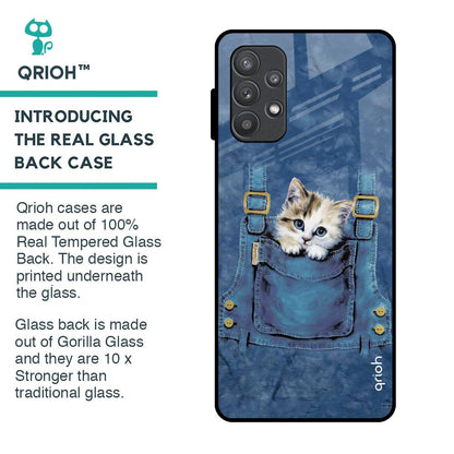 Kitty In Pocket Glass Case For Samsung Galaxy A72
