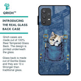 Kitty In Pocket Glass Case For Samsung Galaxy A72