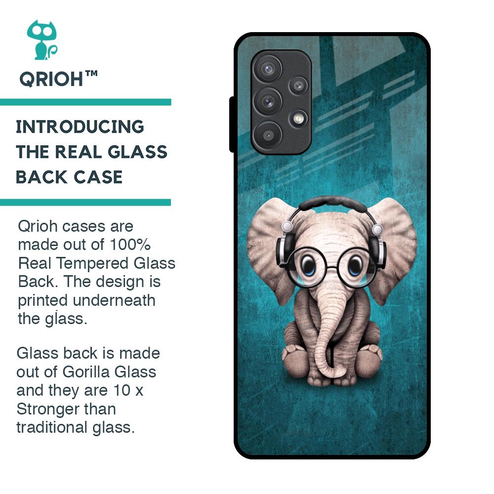 Adorable Baby Elephant Glass Case For Samsung Galaxy A72