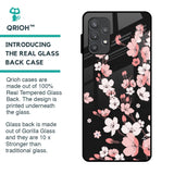 Black Cherry Blossom Glass Case for Samsung Galaxy A72