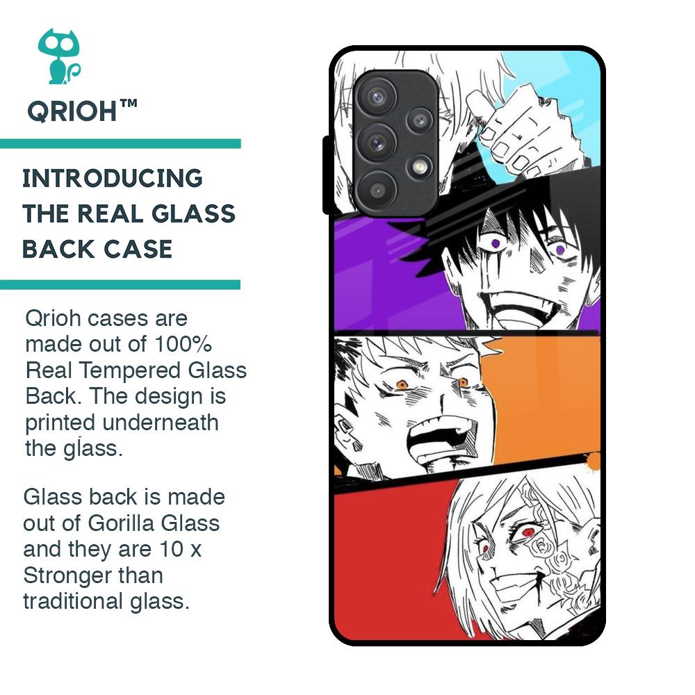 Anime Sketch Glass Case for Samsung Galaxy A72