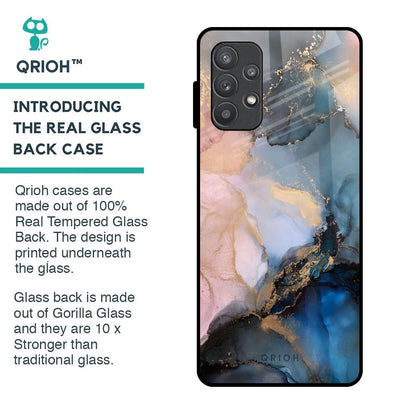 Marble Ink Abstract Glass Case for Samsung Galaxy A72