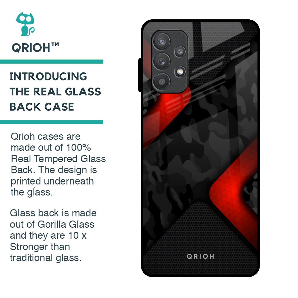 Modern Camo Abstract Glass Case for Samsung Galaxy A72