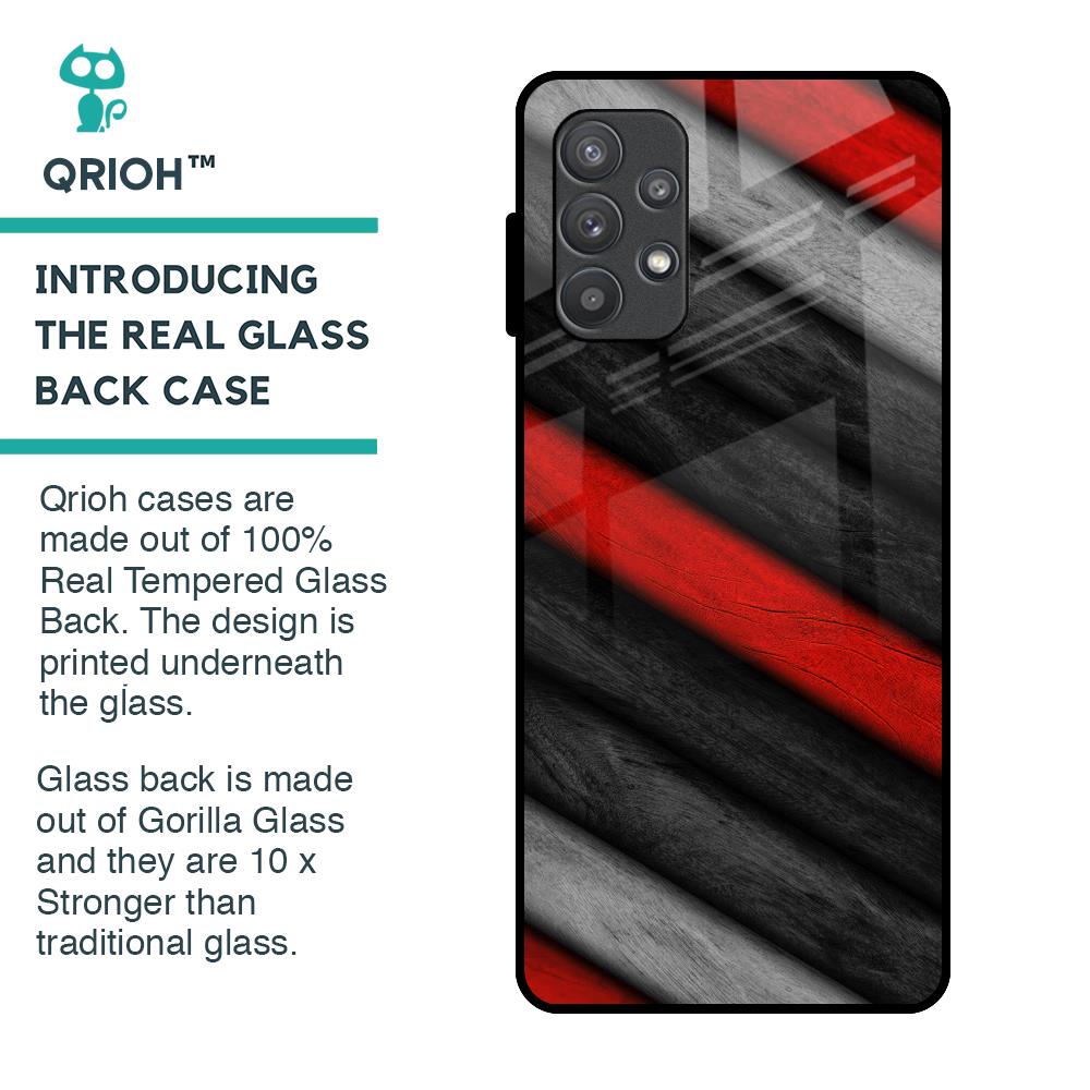 Soft Wooden Texture Glass Case for Samsung Galaxy A72