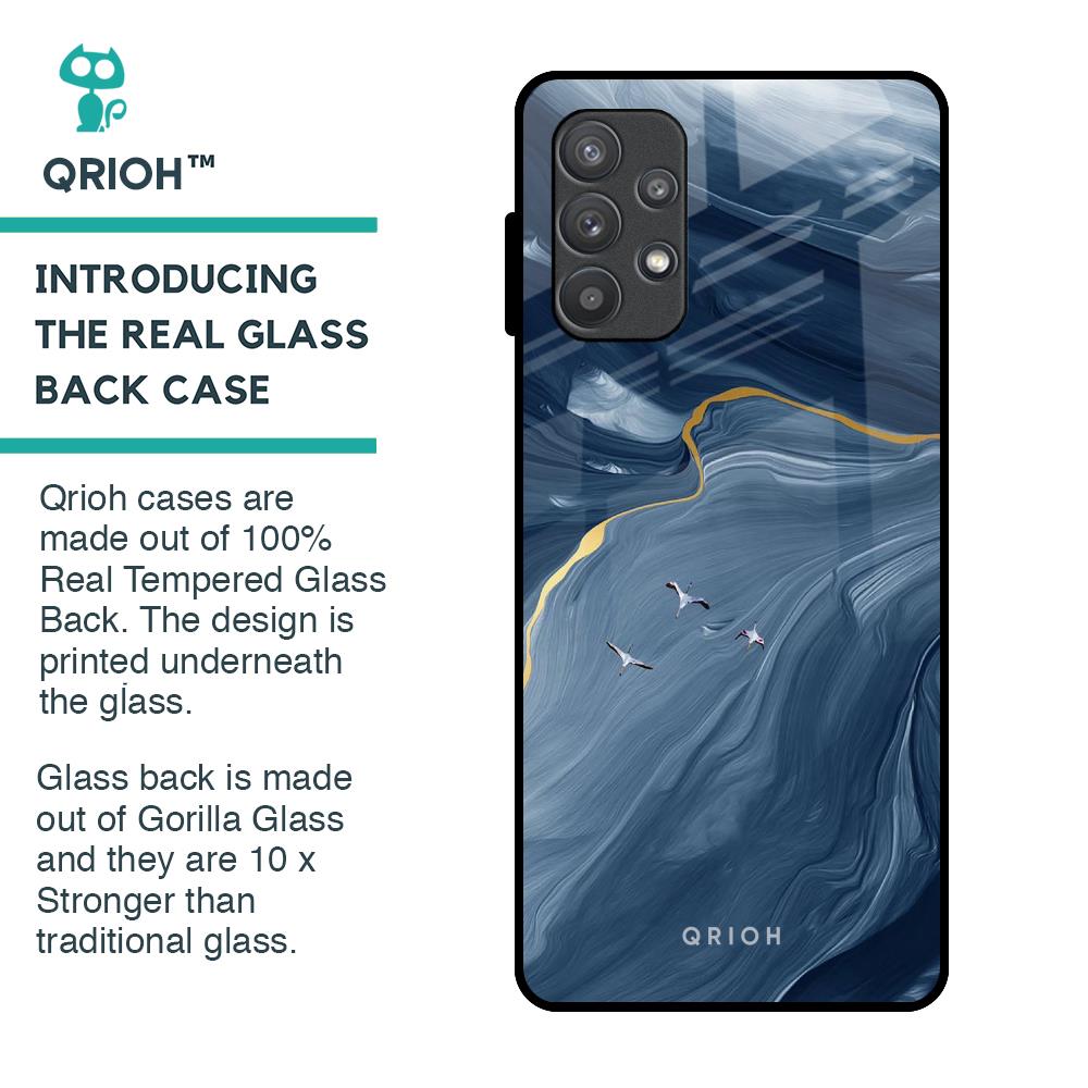 Deep Ocean Marble Glass Case for Samsung Galaxy A72