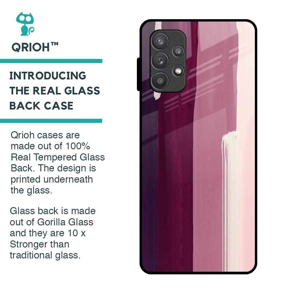 Brush Stroke Art Glass Case for Samsung Galaxy A72