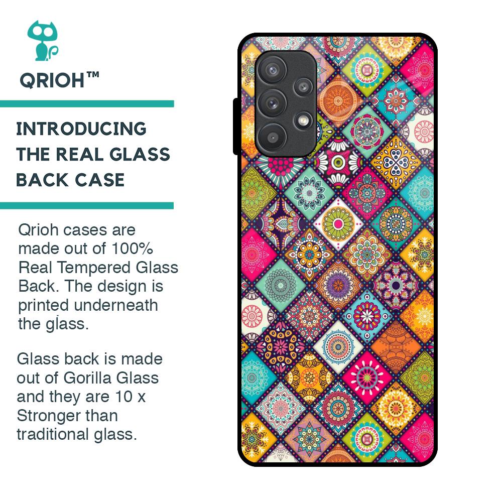 Multicolor Mandala Glass Case for Samsung Galaxy A72