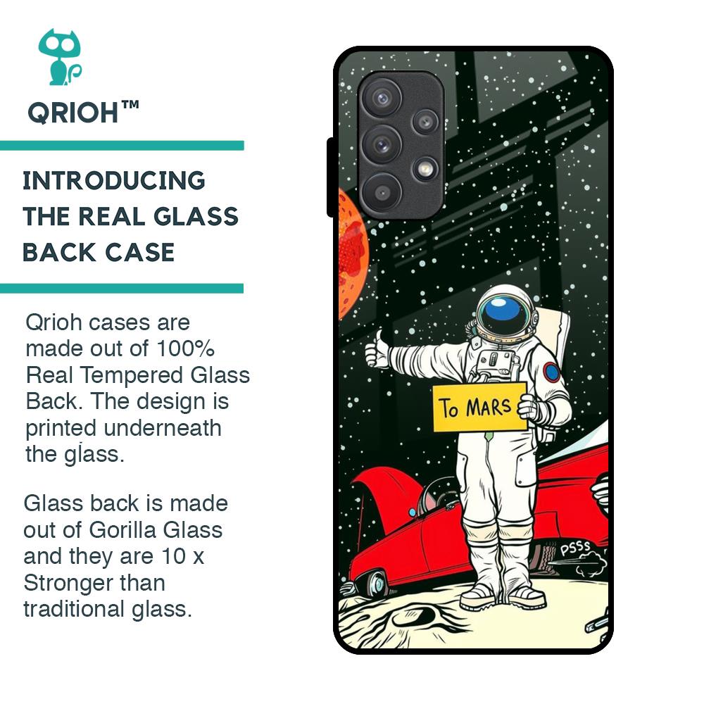 Astronaut on Mars Glass Case for Samsung Galaxy A72