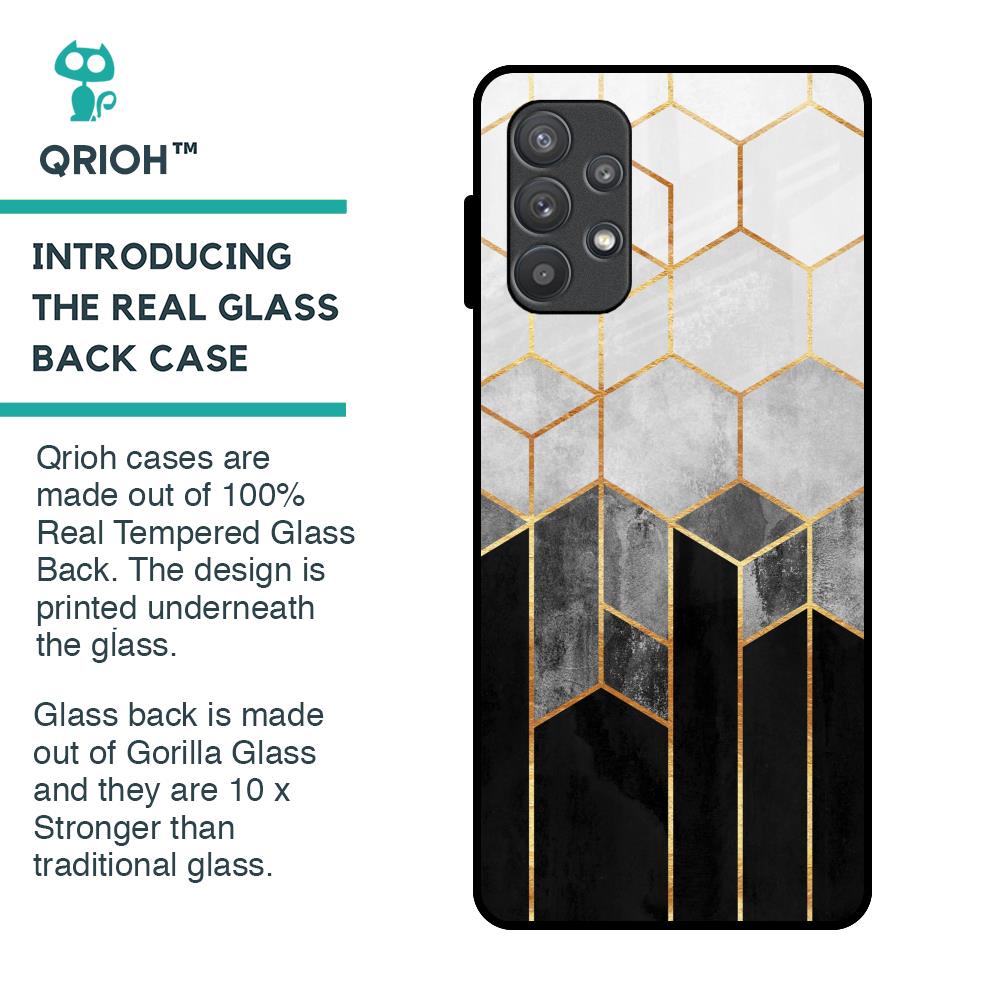 Tricolor Pattern Glass Case for Samsung Galaxy A72