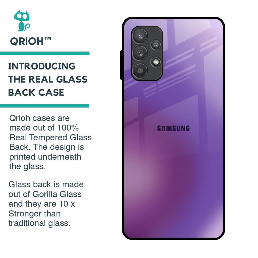 Ultraviolet Gradient Glass Case for Samsung Galaxy A72