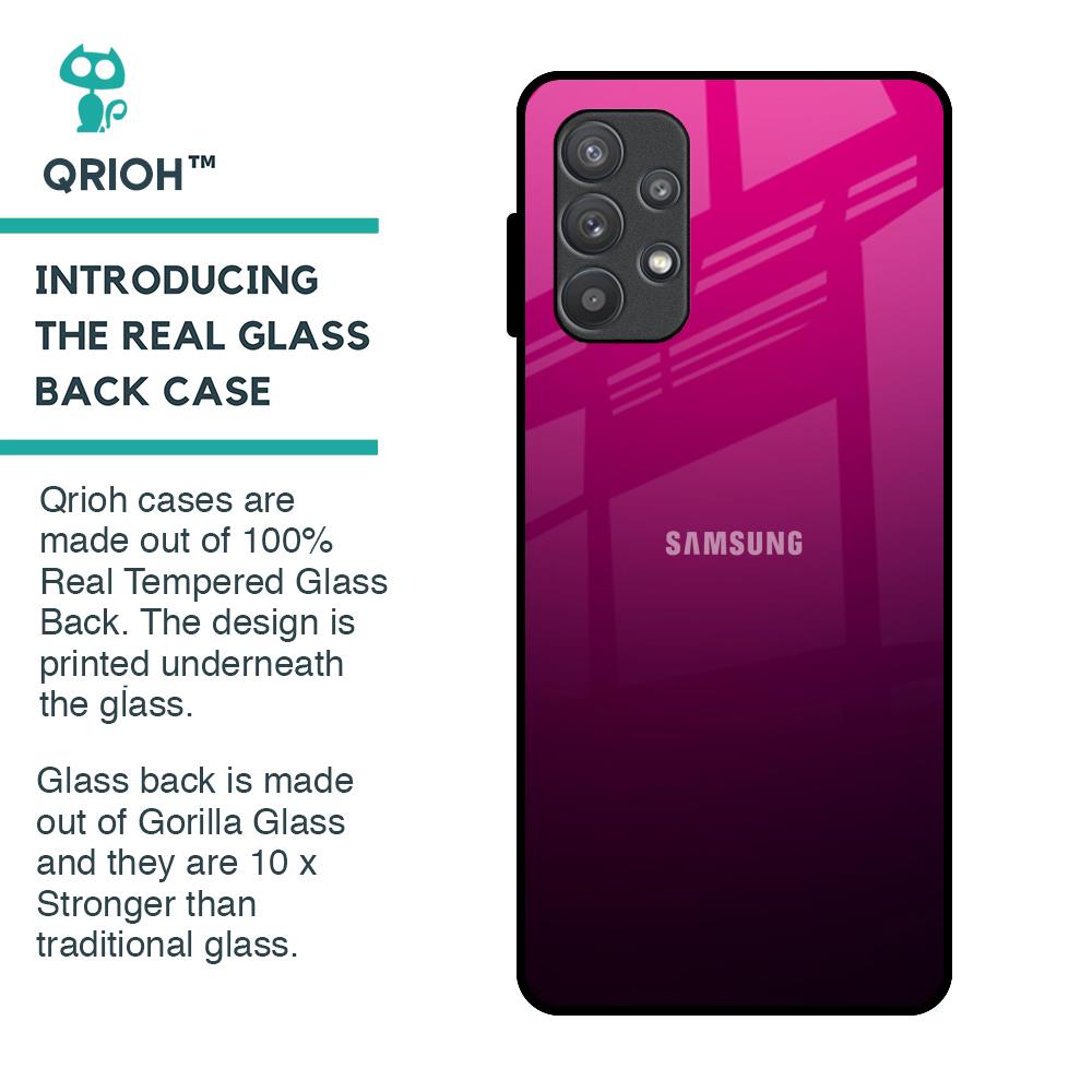 Purple Ombre Pattern Glass Case for Samsung Galaxy A72