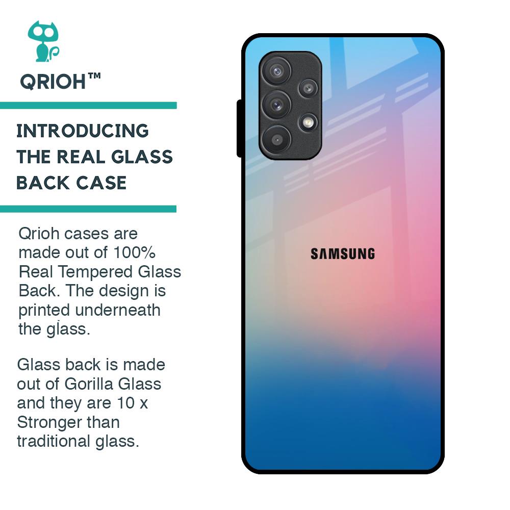 Blue & Pink Ombre Glass case for Samsung Galaxy A72