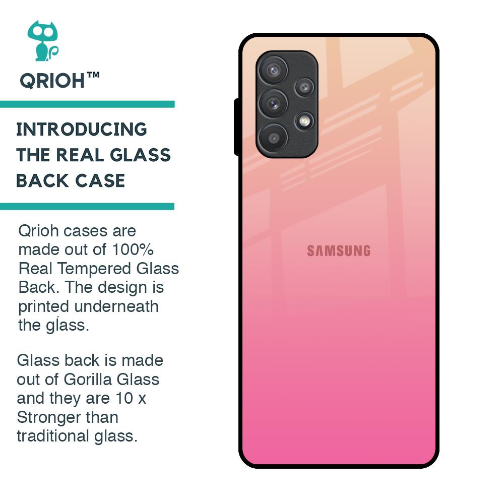 Pastel Pink Gradient Glass Case For Samsung Galaxy A72
