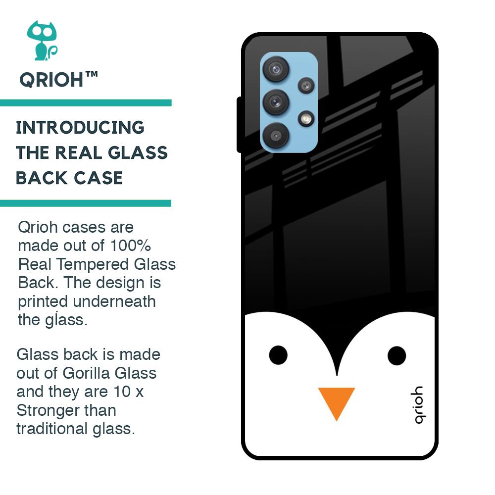 Cute Penguin Glass Case for Samsung Galaxy A72