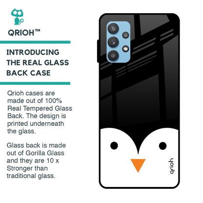 Cute Penguin Glass Case for Samsung Galaxy A72