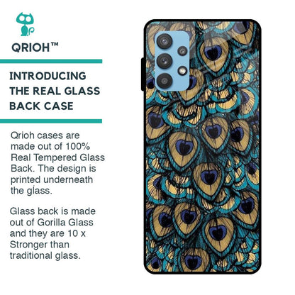Peacock Feathers Glass case for Samsung Galaxy A72