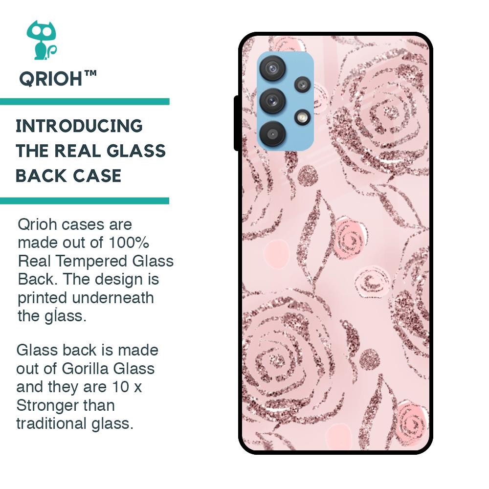 Shimmer Roses Glass case for Samsung Galaxy A72