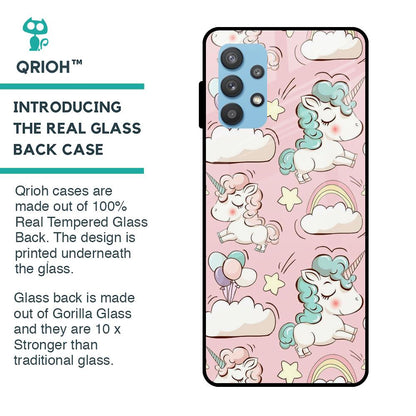 Balloon Unicorn Glass case for Samsung Galaxy A72