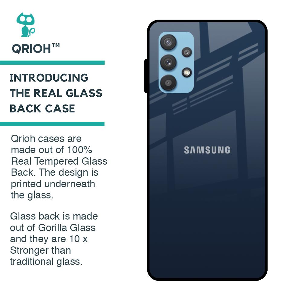 Overshadow Blue Glass Case For Samsung Galaxy A72