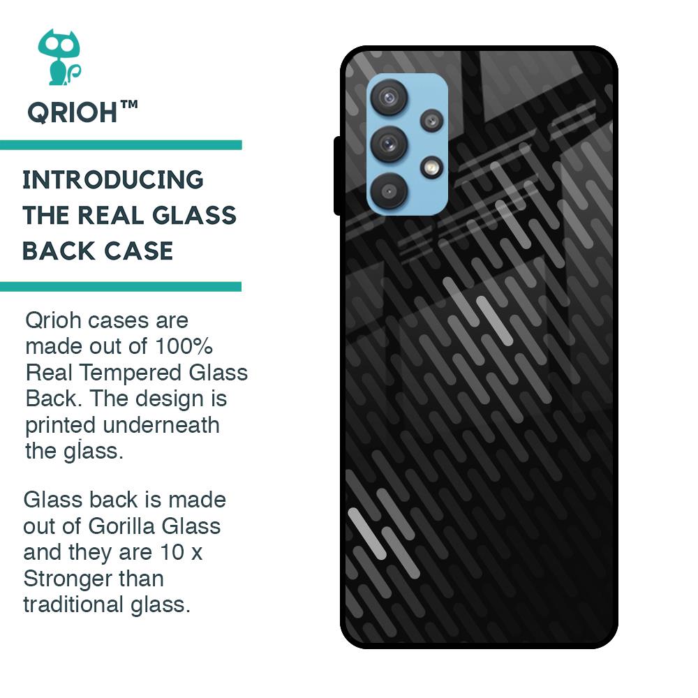 Dark Abstract Pattern Glass Case For Samsung Galaxy A72