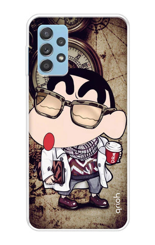 Nerdy Shinchan Samsung Galaxy A72 Back Cover