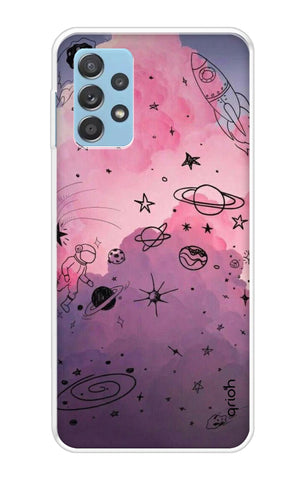 Space Doodles Art Samsung Galaxy A72 Back Cover