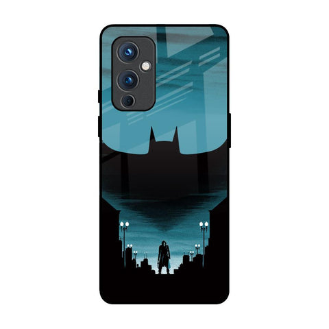Cyan Bat OnePlus 9 Glass Back Cover Online