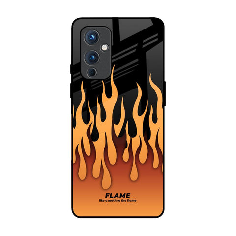 Fire Flame OnePlus 9 Glass Back Cover Online