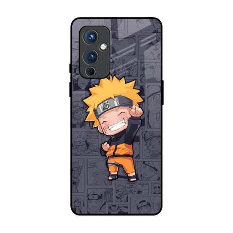 Orange Chubby OnePlus 9 Glass Back Cover Online