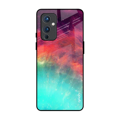 Colorful Aura OnePlus 9 Glass Back Cover Online