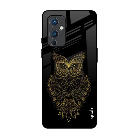 Golden Owl OnePlus 9 Glass Back Cover Online
