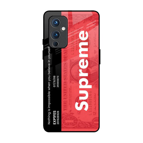 Supreme Ticket OnePlus 9 Glass Back Cover Online