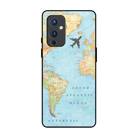 Travel Map OnePlus 9 Glass Back Cover Online