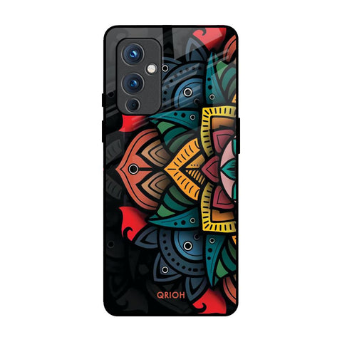 Retro Gorgeous Flower OnePlus 9 Glass Back Cover Online