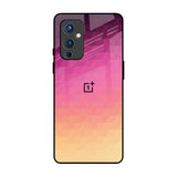 Geometric Pink Diamond OnePlus 9 Glass Back Cover Online