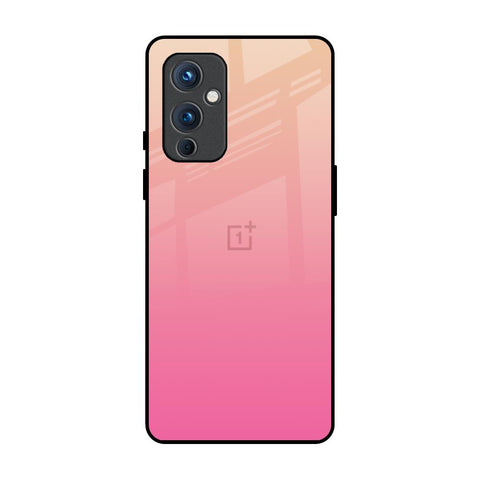 Pastel Pink Gradient OnePlus 9 Glass Back Cover Online