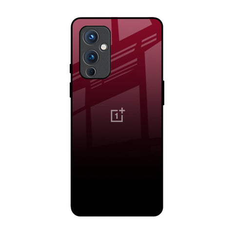 Wine Red OnePlus 9 Glass Back Cover Online