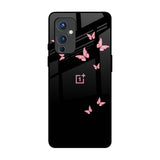 Fly Butterfly OnePlus 9 Glass Back Cover Online