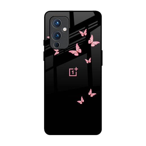 Fly Butterfly OnePlus 9 Glass Back Cover Online