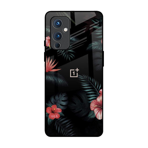 Tropical Art Flower OnePlus 9 Glass Back Cover Online