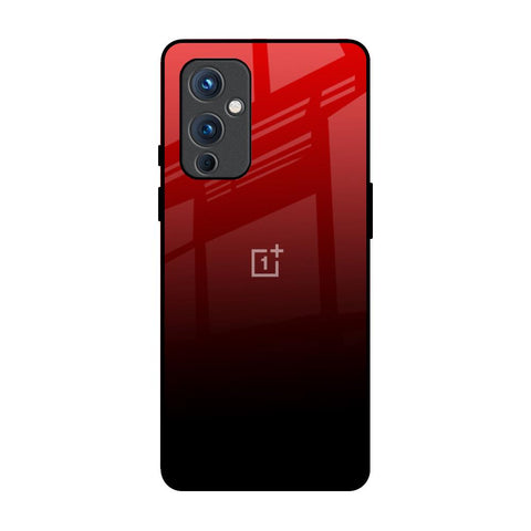 Maroon Faded OnePlus 9 Glass Back Cover Online